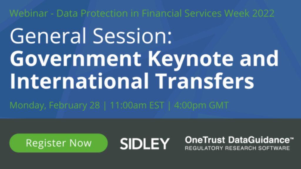 DPFS Week – General Session: Government Keynote and International Transfers